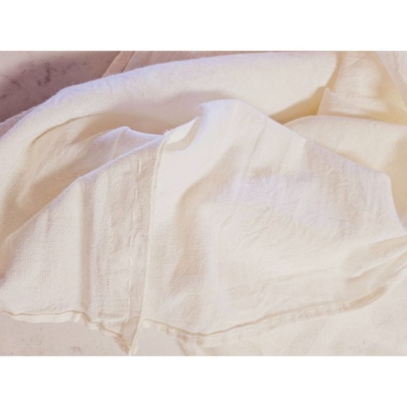 Hand Stitched and embroidered blouse size Medium white purple cotton - Picture 10 of 12